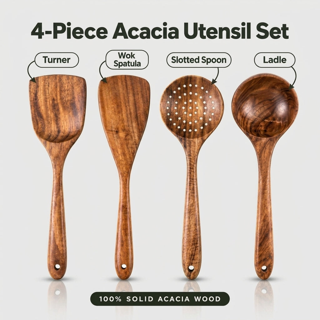 Wooden Acacia Utensil Set