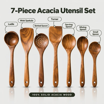 Wooden Acacia Utensil Set