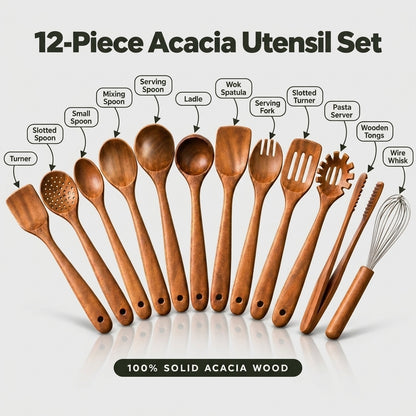 Wooden Acacia Utensil Set