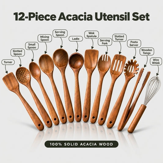 Wooden Acacia Utensil Set